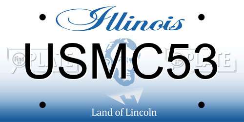 USMC53 Illinois License Plate