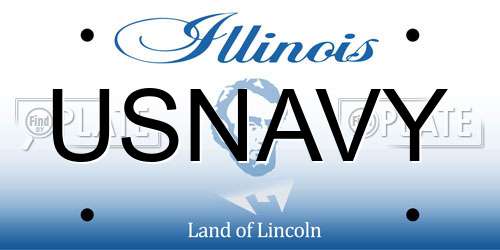 USNAVY Illinois License Plate