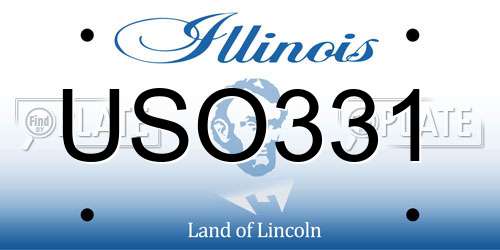 USO331 Illinois License Plate