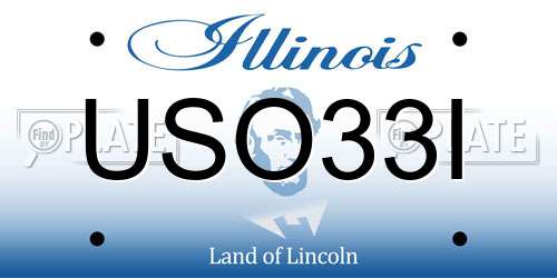 USO33I Illinois License Plate