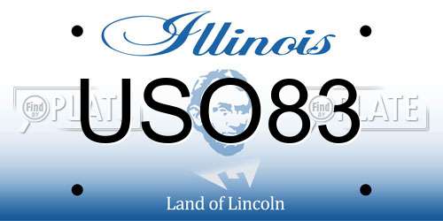 USO83 Illinois License Plate