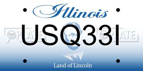 USQ33I Illinois License Plate