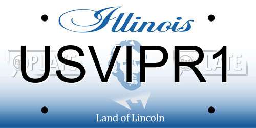 USVIPR1 Illinois License Plate