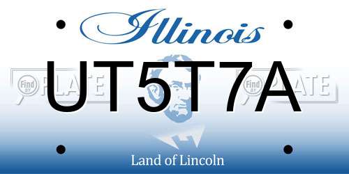 UT5T7A Illinois License Plate