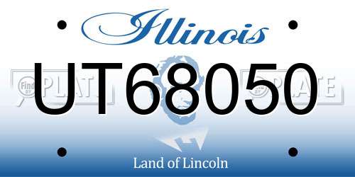 UT68050 Illinois License Plate