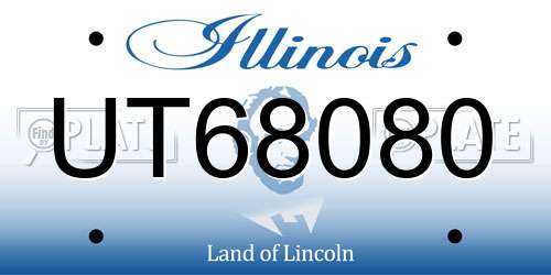 UT68080 Illinois License Plate