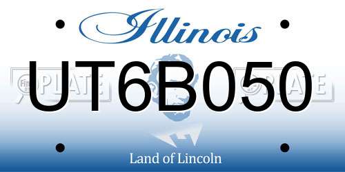 UT6B050 Illinois License Plate