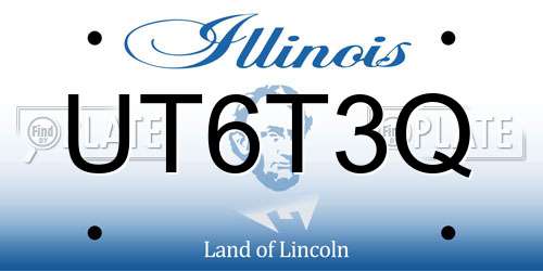 UT6T3Q Illinois License Plate