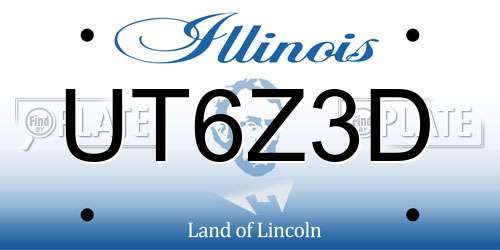 UT6Z3D Illinois License Plate