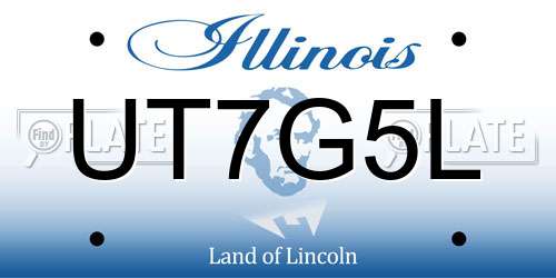 UT7G5L Illinois License Plate