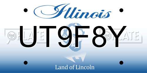 UT9F8Y Illinois License Plate