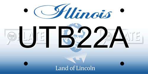 UTB22A Illinois License Plate