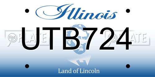 UTB724 Illinois License Plate