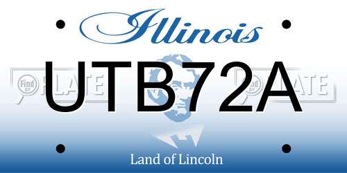 UTB72A Illinois License Plate