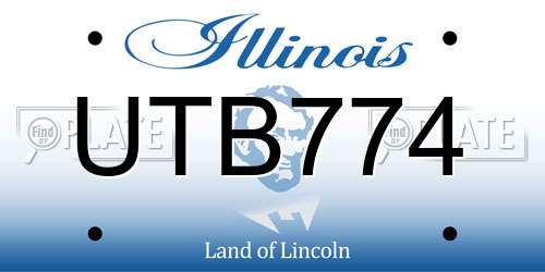 UTB774 Illinois License Plate