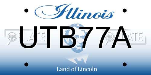 UTB77A Illinois License Plate