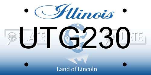 UTG230 Illinois License Plate