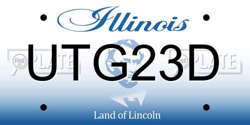 UTG23D Illinois License Plate