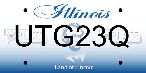 UTG23Q Illinois License Plate
