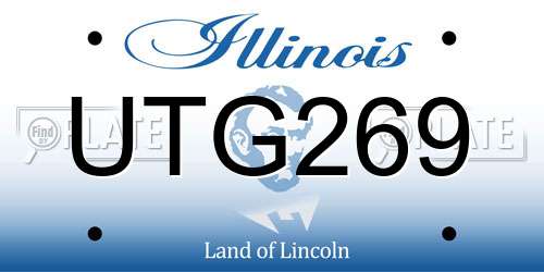 UTG269 Illinois License Plate