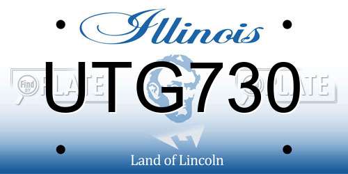 UTG730 Illinois License Plate