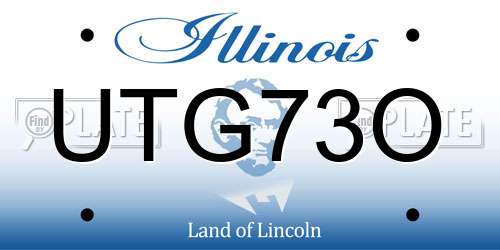UTG73O Illinois License Plate