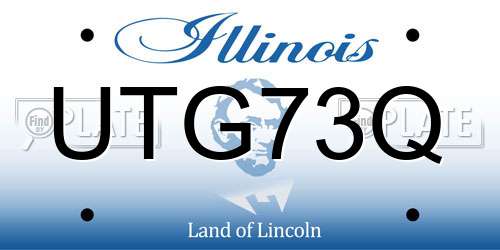 UTG73Q Illinois License Plate