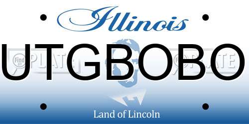 UTGBOBO Illinois License Plate
