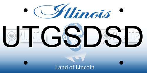 UTGSDSD Illinois License Plate