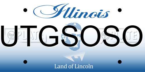 UTGSOSO Illinois License Plate