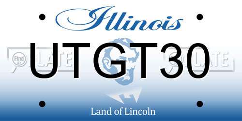 UTGT30 Illinois License Plate