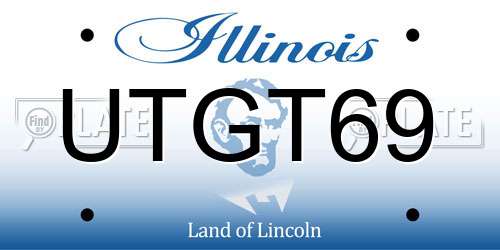 UTGT69 Illinois License Plate