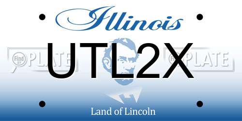 UTL2X Illinois License Plate