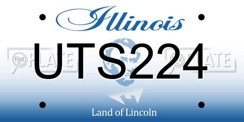 UTS224 Illinois License Plate