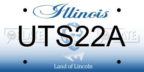 UTS22A Illinois License Plate