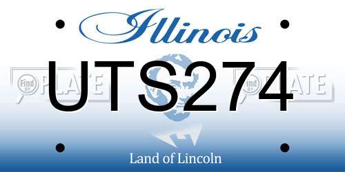 UTS274 Illinois License Plate
