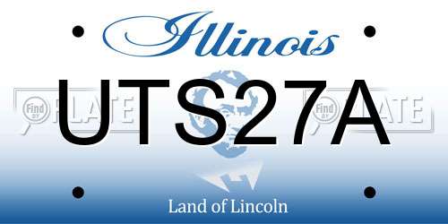 UTS27A Illinois License Plate