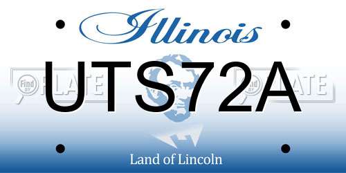 UTS72A Illinois License Plate