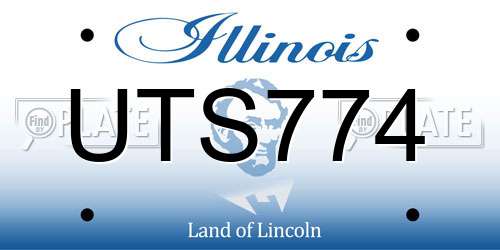 UTS774 Illinois License Plate