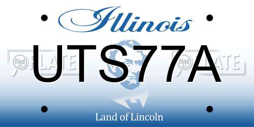 UTS77A Illinois License Plate