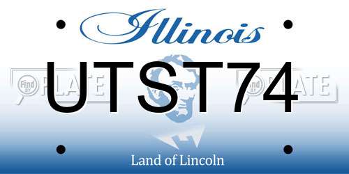 UTST74 Illinois License Plate