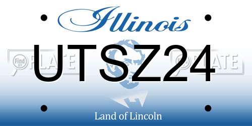 UTSZ24 Illinois License Plate