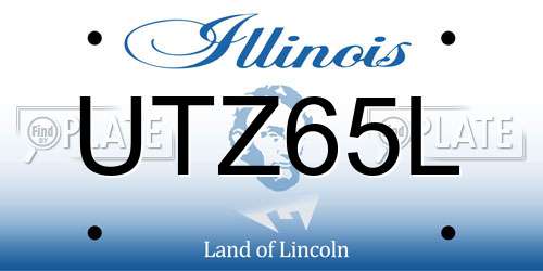UTZ65L Illinois License Plate