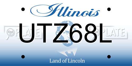 UTZ68L Illinois License Plate