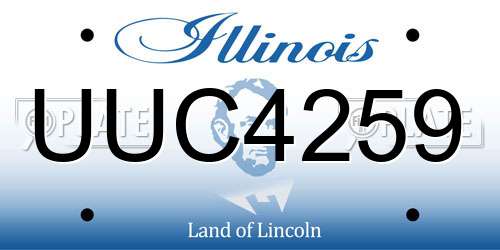 UUC4259 Illinois License Plate