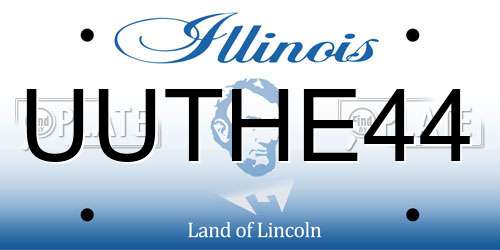 UUTHE44 Illinois License Plate