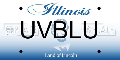 UVBLU Illinois License Plate