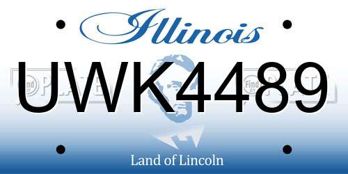 UWK4489 Illinois License Plate