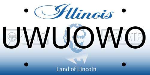UWUOWO Illinois License Plate