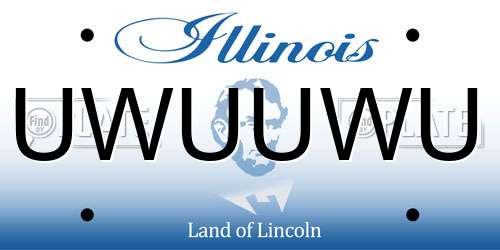 UWUUWU Illinois License Plate